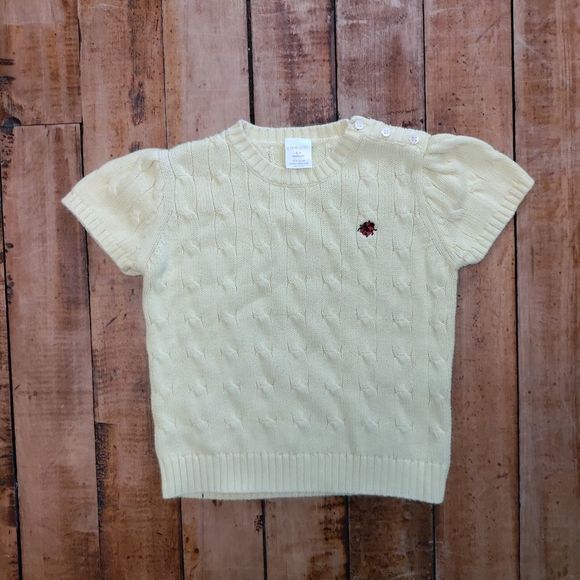 Crewcuts Other - Crewcuts girls size 4 to 5 yrs cable knit sweater shirt yellow cotton spring